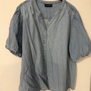 Lane Bryant Light Blue Denim Blouse
